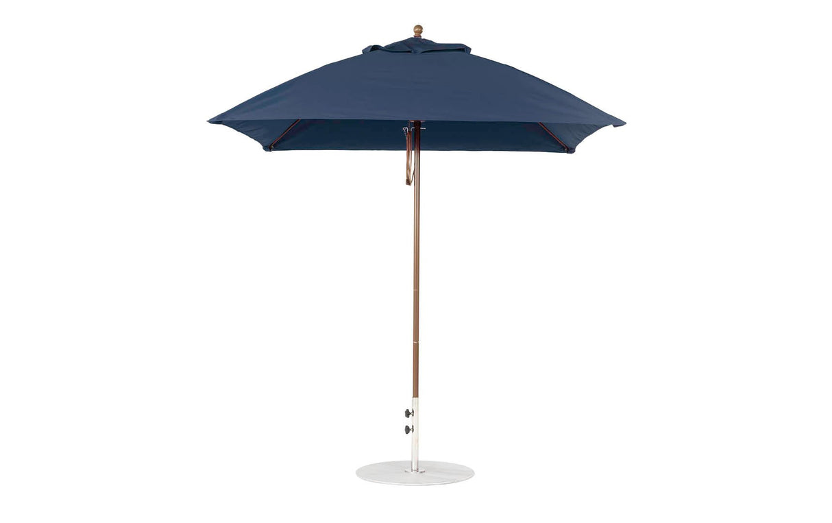 Ledge Loungers Essential Fiberglass Umbrella - 7.5' Square Pulley - Majestic Patio