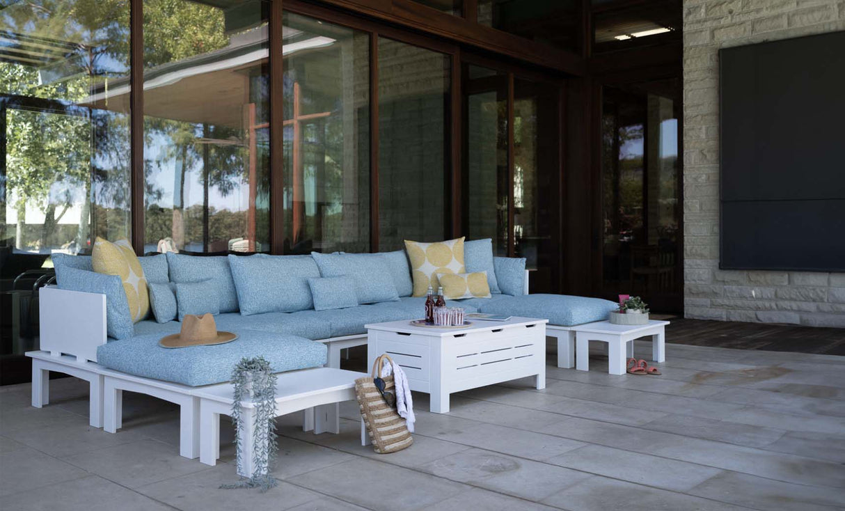 Ledge Loungers Mainstay Sectional Relaxed Full Endcap - Majestic Patio