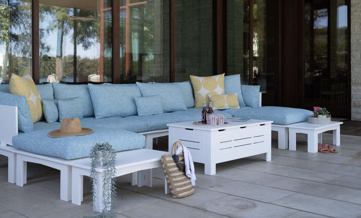 Ledge Loungers Mainstay Sectional Relaxed Full Endcap - Majestic Patio