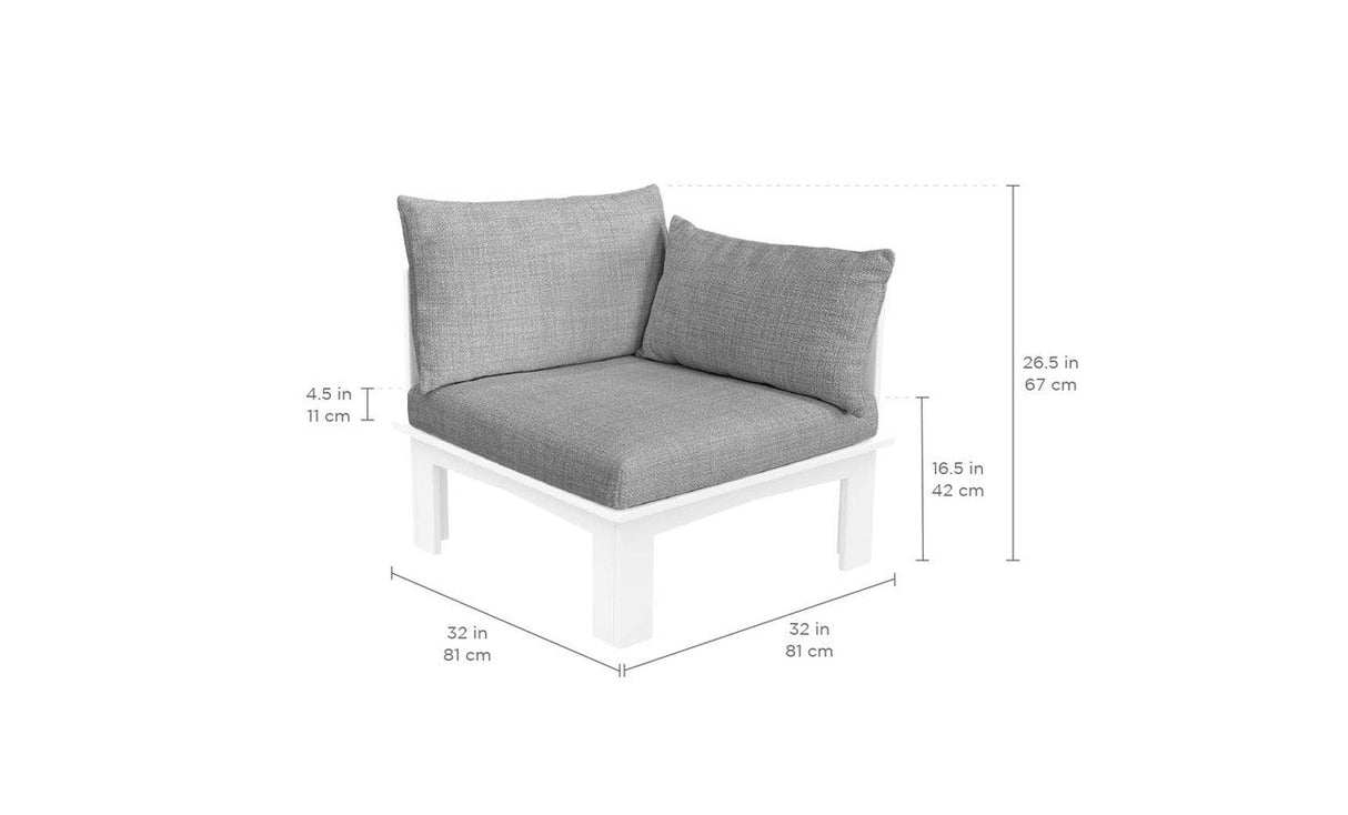 Ledge Loungers Mainstay Sectional Relaxed Left Armchair - Majestic Patio