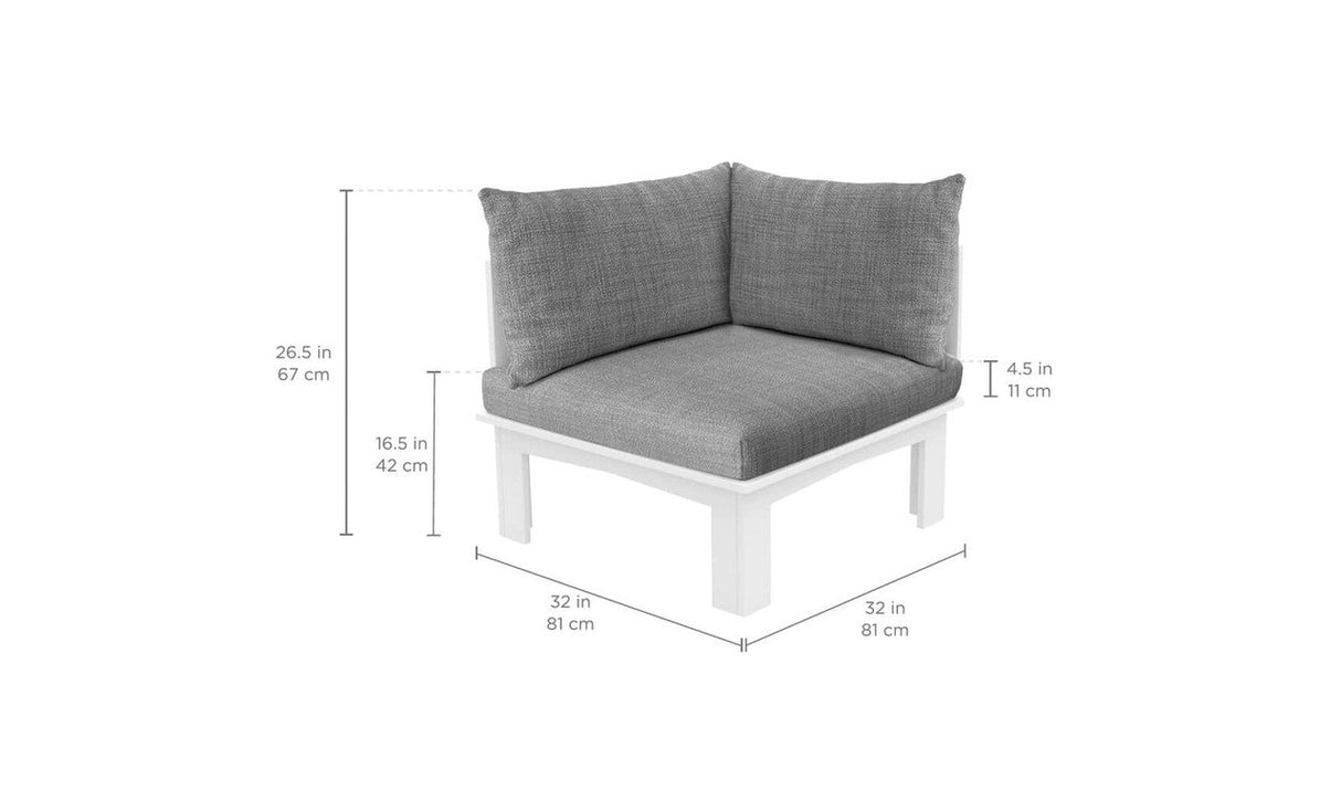 Ledge Loungers Mainstay Sectional Relaxed Left Corner - Majestic Patio