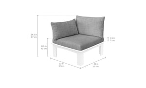 Ledge Loungers Mainstay Sectional Relaxed Right Armchair - Majestic Patio