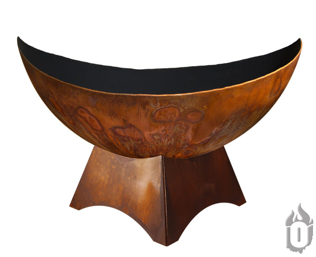 "Lunar" Fire Bowl with Standard Base (Made In USA) - Majestic Patio