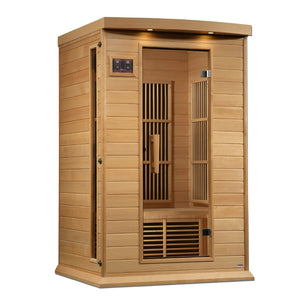 Maxxus 2 Person Near Zero EMF FAR Infrared Sauna - Canadian Hemlock - Majestic Patio