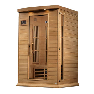 Maxxus 2 Person Near Zero EMF FAR Infrared Sauna - Canadian Hemlock - Majestic Patio