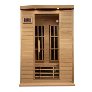 Maxxus 2 Person Near Zero EMF FAR Infrared Sauna - Canadian Hemlock - Majestic Patio