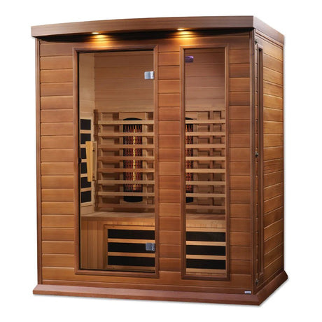 Maxxus 3 Person Full Spectrum Infrared Sauna - Canadian Red Cedar - Majestic Patio