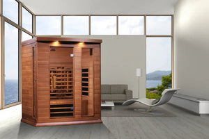 Maxxus 3 Person Full Spectrum Infrared Sauna - Canadian Red Cedar - Majestic Patio