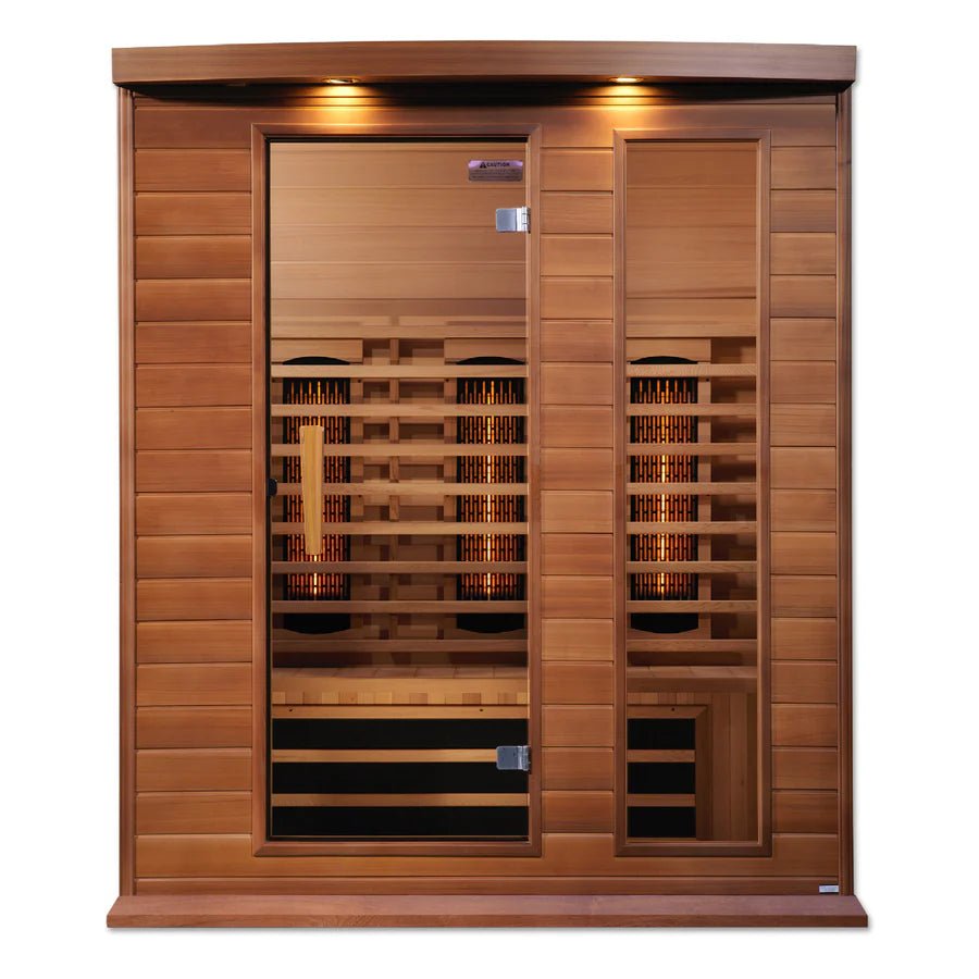 Maxxus 3 Person Full Spectrum Infrared Sauna - Canadian Red Cedar - Majestic Patio