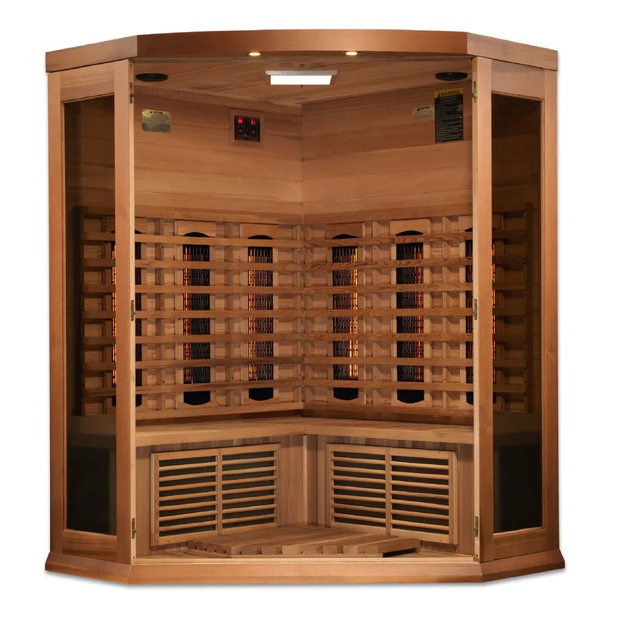 Maxxus 3 Person Full Spectrum Infrared Sauna - Canadian Red Cedar - Majestic Patio