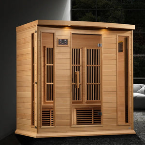 Maxxus 4 Person Near Zero EMF FAR Infrared Sauna - Canadian Hemlock - Majestic Patio