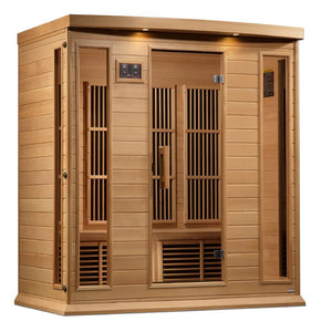 Maxxus 4 Person Near Zero EMF FAR Infrared Sauna - Canadian Hemlock - Majestic Patio