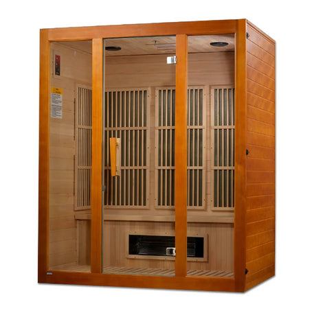 Maxxus Alpine Dual Tech 3 person Low EMF FAR Infrared Sauna Canadian Hemlock - Majestic Patio