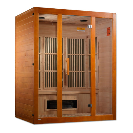 Maxxus Alpine Dual Tech 3 person Low EMF FAR Infrared Sauna Canadian Hemlock - Majestic Patio