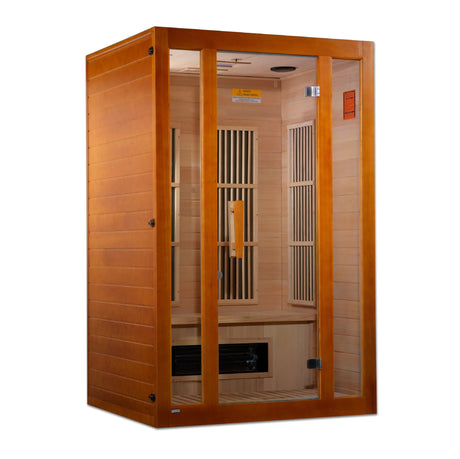 Maxxus Aspen Dual Tech 2 person Low EMF FAR Infrared Sauna Canadian Hemlock - Majestic Patio