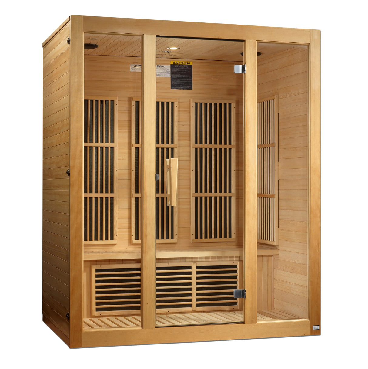 Maxxus Bellevue 3 Person Low EMF FAR Infrared Sauna Canadian Hemlock - Majestic Patio