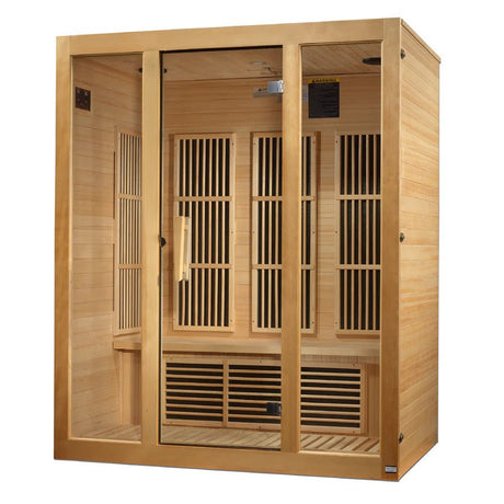 Maxxus Bellevue 3 Person Low EMF FAR Infrared Sauna Canadian Hemlock - Majestic Patio