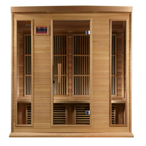 Maxxus Chaumont Edition 4 Person Near Zero EMF FAR Infrared Sauna - Canadian Red Cedar - Majestic Patio