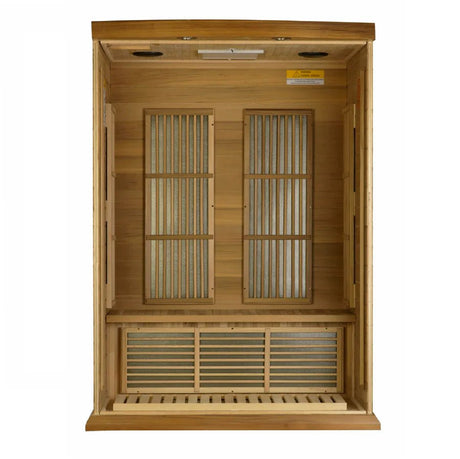 Maxxus Cholet Edition 2 Person Near Zero EMF FAR Infrared Sauna - Canadian Red Cedar - Majestic Patio