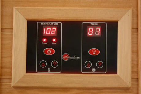 Maxxus Cholet Edition 2 Person Near Zero EMF FAR Infrared Sauna - Canadian Red Cedar - Majestic Patio