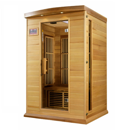 Maxxus Cholet Edition 2 Person Near Zero EMF FAR Infrared Sauna - Canadian Red Cedar - Majestic Patio