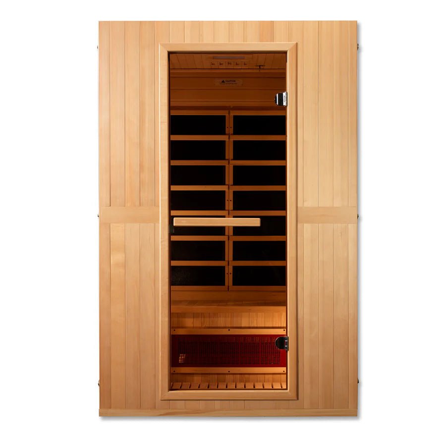 Maxxus Serenity Dual Tech 2 person Low EMF FAR Infrared Sauna Canadian Hemlock - Majestic Patio