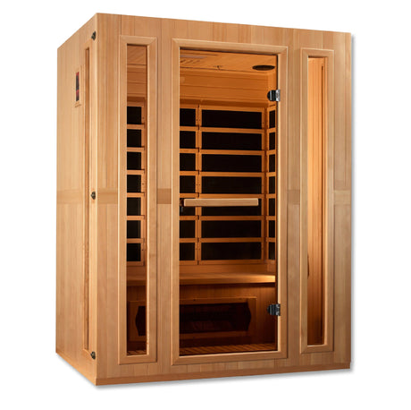 Maxxus Trinity Dual Tech 3 person Low EMF FAR Infrared Sauna Canadian Hemlock - Majestic Patio