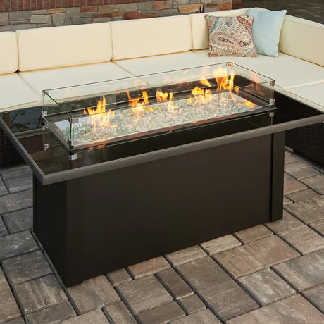 Monte Carlo Linear Gas Fire Pit Table - Majestic Patio