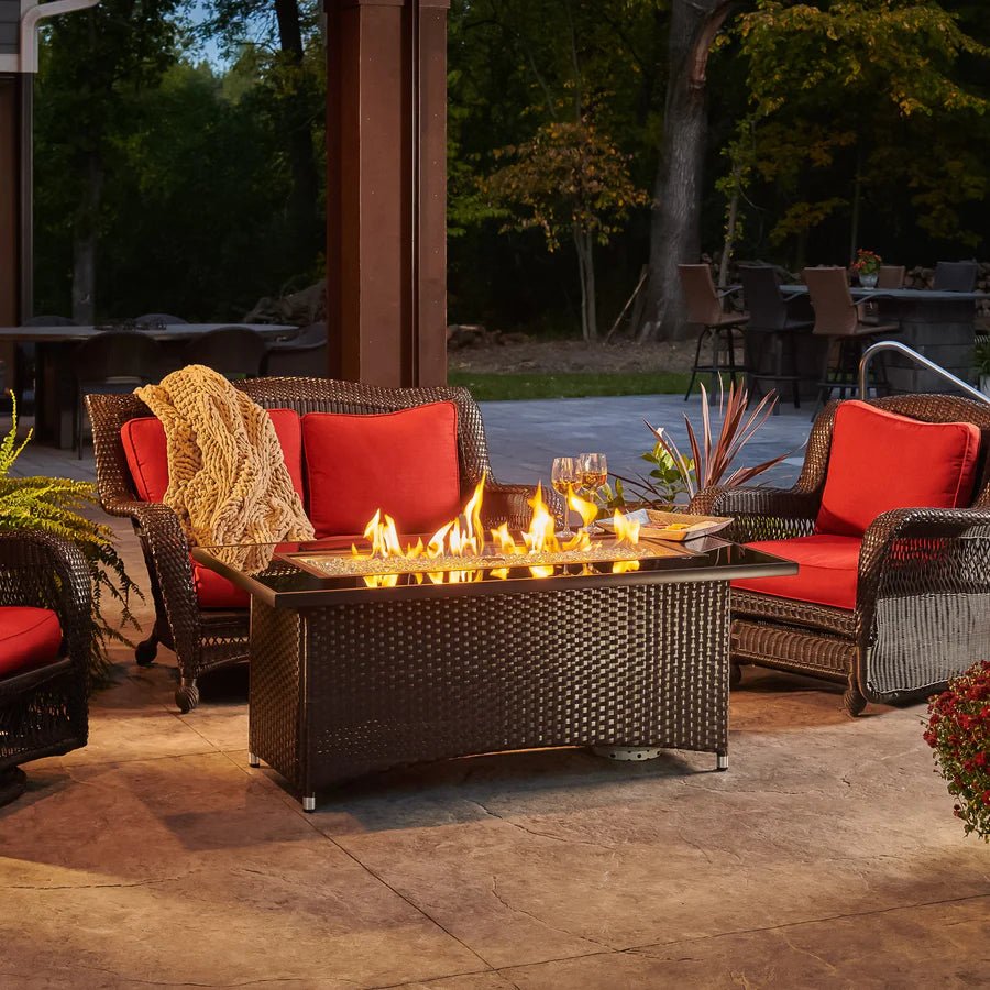 Montego Linear Gas Fire Pit Table - Majestic Patio