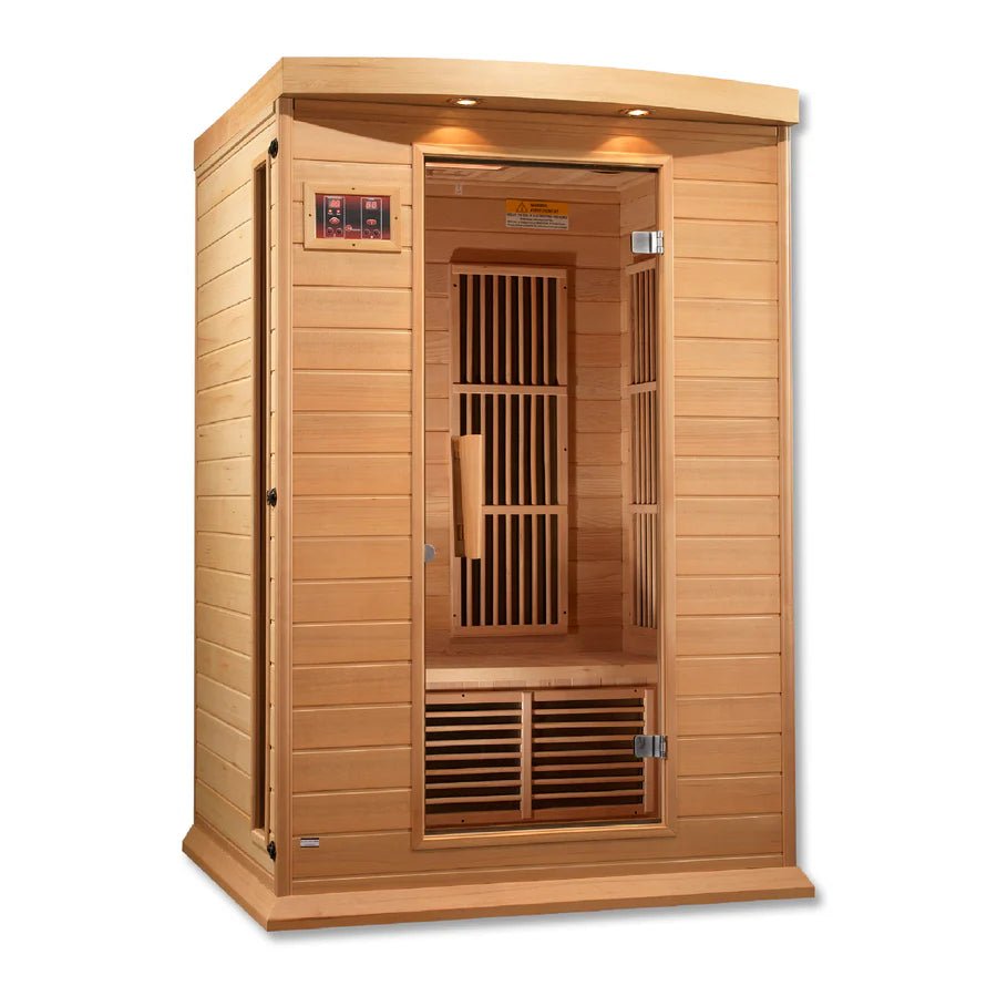 MX - K206 - 01 Maxxus Low EMF FAR Infrared Sauna Canadian Hemlock - Majestic Patio