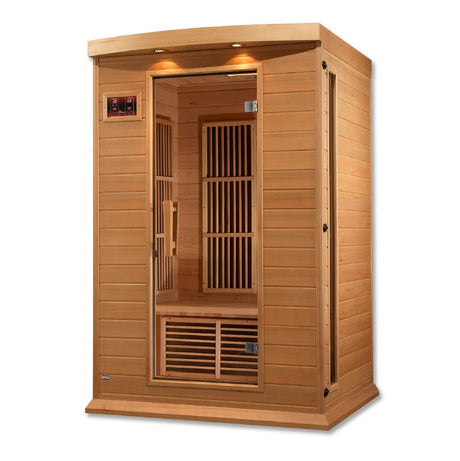 MX - K206 - 01 Maxxus Low EMF FAR Infrared Sauna Canadian Hemlock - Majestic Patio