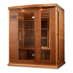 MX - K306 - 01 Maxxus Low EMF FAR Infrared Sauna Canadian Red Cedar - Majestic Patio