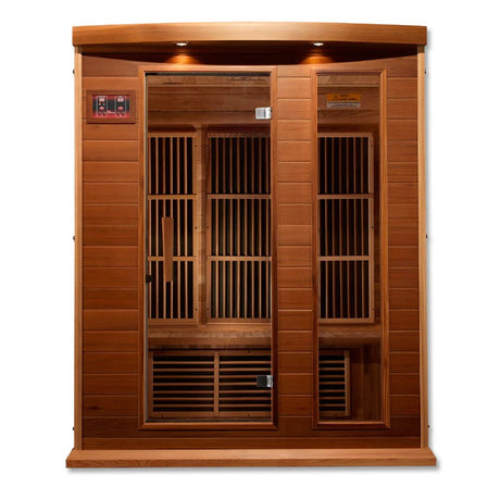 MX - K306 - 01 Maxxus Low EMF FAR Infrared Sauna Canadian Red Cedar - Majestic Patio