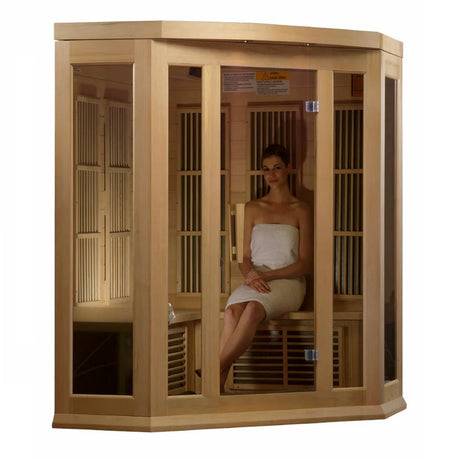 MX - K356 - 01 Maxxus Low EMF FAR Infrared Sauna Canadian Hemlock - Majestic Patio