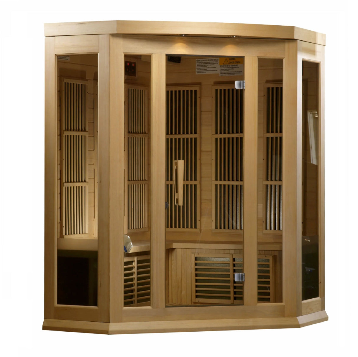 MX - K356 - 01 Maxxus Low EMF FAR Infrared Sauna Canadian Hemlock - Majestic Patio