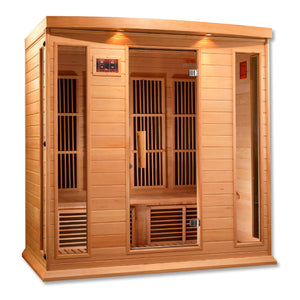 MX - K406 - 01 Maxxus Low EMF FAR Infrared Sauna Canadian Hemlock - Majestic Patio