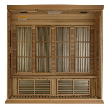 MX - K406 - 01 Maxxus Low EMF FAR Infrared Sauna Canadian Red Cedar - Majestic Patio