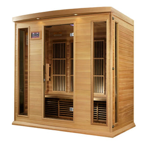 MX - K406 - 01 Maxxus Low EMF FAR Infrared Sauna Canadian Red Cedar - Majestic Patio