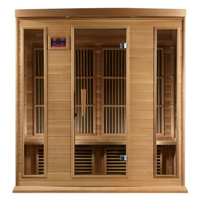 MX - K406 - 01 Maxxus Low EMF FAR Infrared Sauna Canadian Red Cedar - Majestic Patio