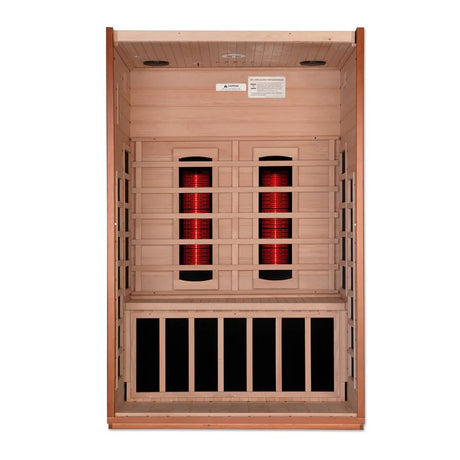 New 2023 Model Cardoba 2 Person Full Spectrum Infrared Sauna - Canadian Hemlock - Majestic Patio