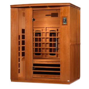 New 2023 Model Lugano 3 Person Full Spectrum Infrared Sauna - Canadian Hemlock - Majestic Patio