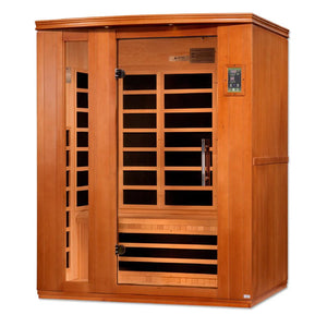 New 2023 Model Lugano 3 Person Ultra Low EMF FAR Infrared Sauna - Majestic Patio