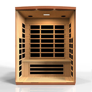 New 2023 Model Lugano 3 Person Ultra Low EMF FAR Infrared Sauna - Majestic Patio