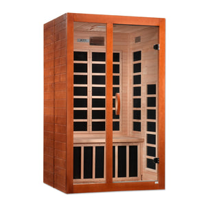 New 2023 Model Santiago 2 Person Ultra Low EMF FAR Infrared Sauna - Majestic Patio