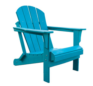 Panama Jack Polyresin Folding Teal Adirondack Chair - Majestic Patio