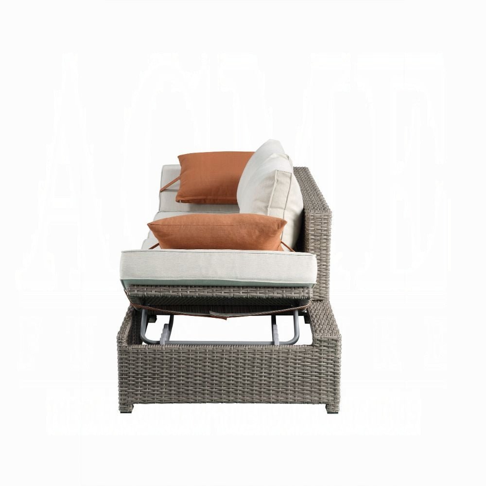 PATIO SOFA W/2 PILLOWS & OTTOMAN - Majestic Patio