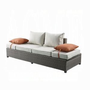 PATIO SOFA W/2 PILLOWS & OTTOMAN - Majestic Patio