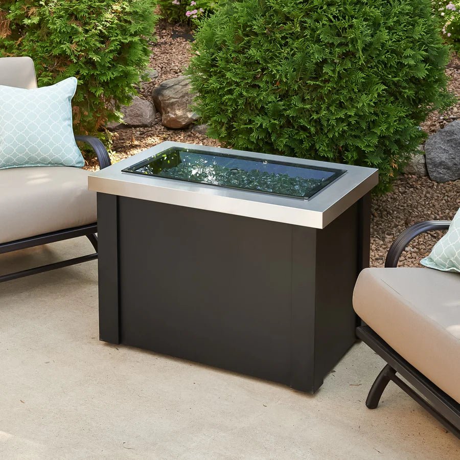 Providence Rectangular Gas Fire Pit Table - Majestic Patio