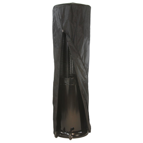 RADtec 80" Ellipse Flame Propane Patio Heater - Black with Clear Glass (41,000 BTU) - Majestic Patio