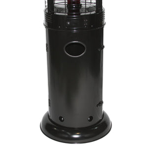 RADtec 80" Ellipse Flame Propane Patio Heater - Black with Ruby Glass (41,000 BTU) - Majestic Patio